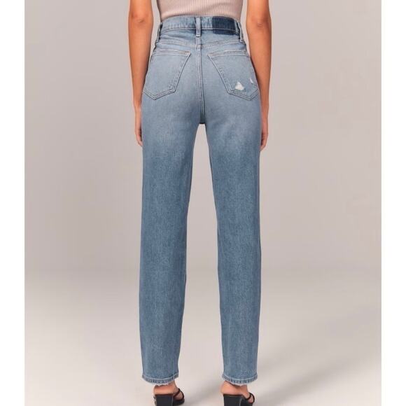 ABERCROMBIE The 90s Straight Ultra High Rise Curve Love Jeans 27 Long - Picture 2 of 10